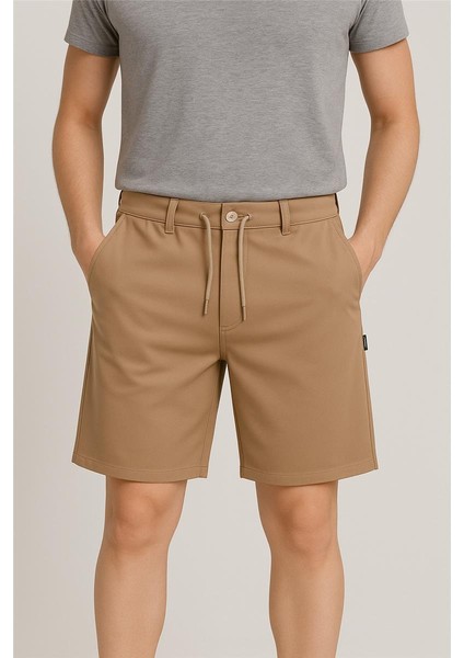 Ava Kumaş Şort Bej