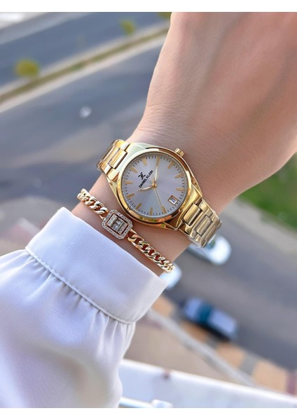 Çelik Kordon 2 Yıl Garantili 30 mt Suya Dayanıklı Kadın Kol Saati+ Bileklik BDK.13764.3 fiyatları