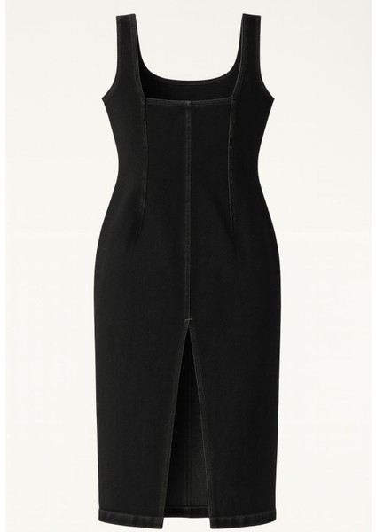 Askılı Uzun Denim Elbise modelleri