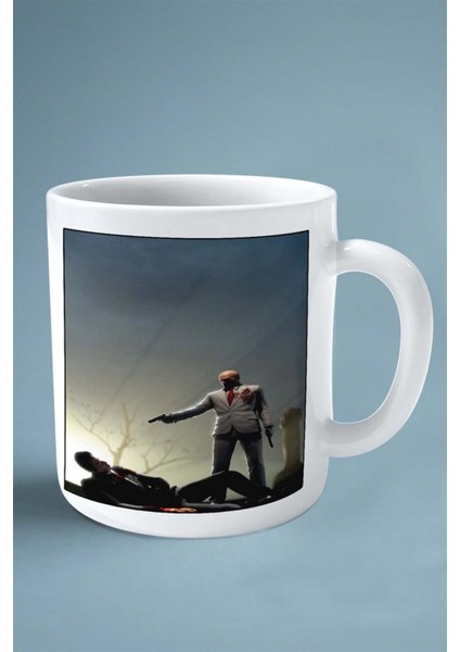 Hitman Oyun Baskılı Kupa Bardak Çift Taraflı Baskı Kişiye Özel Model 1