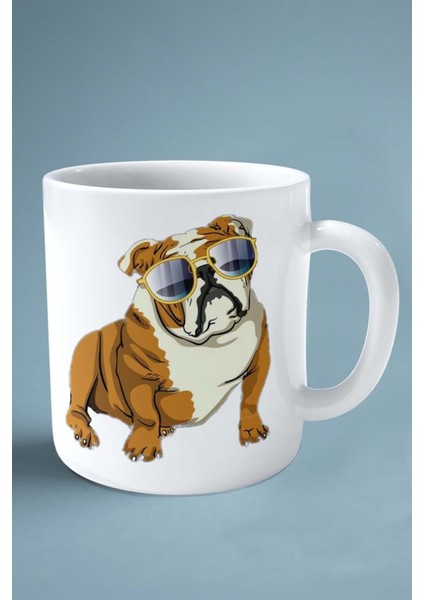 Pug Doberman Köpek Isimli Kişiye Özel Baskılı Kupa Bardak Gözlük Artist