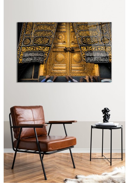 Kisve-I Şerif Kabe Örtüsü Yatay Cam Tablo, Modern Ev Dekoru Hediyelik Duvar Dekorasyonu Kırılmaz Cam fiyatları
