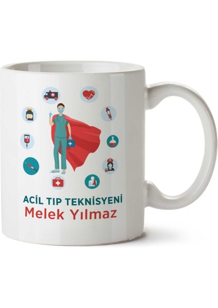 Kişiye Özel Kadın Acil Tıp Teknisyeni Kupa Bardak