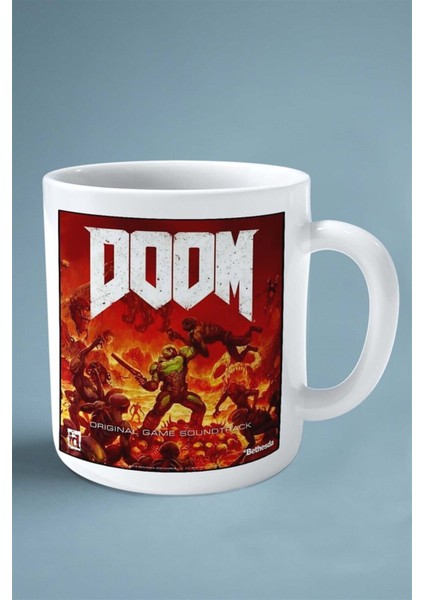 Doom Oyun Baskılı Kupa Bardak Çift Taraflı Kişiye Özel Model 16