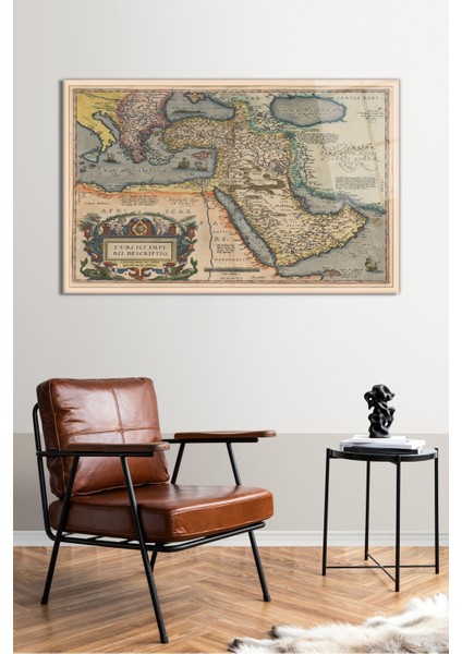 Osmanlı Haritası Yatay Cam Tablo, Modern Ev Ofis Dekoru, Hediyelik Duvar Dekorasyonu, Kırılmaz Cam fiyatları