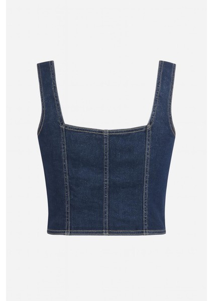 Fiyonk Detaylı Denim Bluz fırsatları