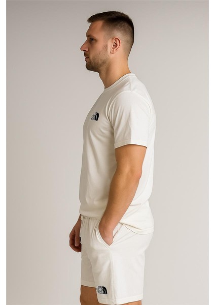 Thenortface Şort + T-Shirt Takım Beyaz fiyatları