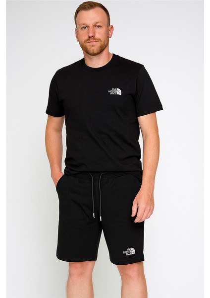 Thenortface Şort+ T-Shirt Takım Siyah