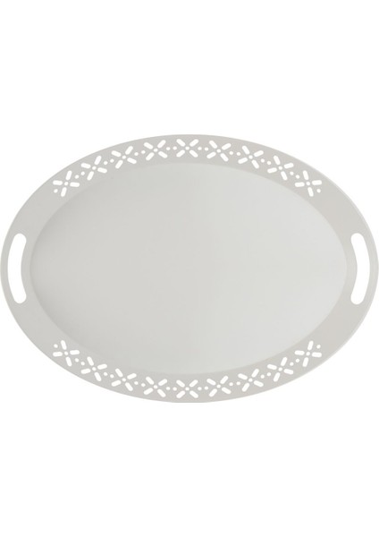 Beyaz Romantik Tepsi 52X39 Cm, Şık ve Kullanışlı Ev Dekoru. fiyatları