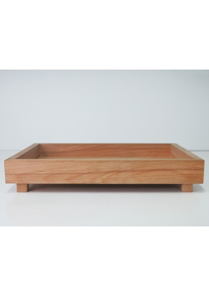 Büyük Ahşap Çok Amaçlı Ayaklı Tepsi, Şık ve Dayanıklı Ev Dekoru Için Ideal