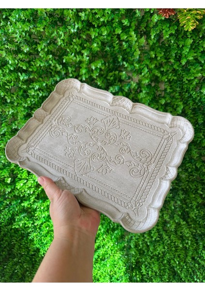 Gri Ahşap Tepsi, Şık ve Dayanıklı, Dekoratif ve Kullanışlı Ürün fiyatları