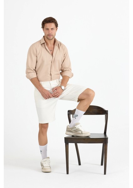 Erkek Regular Fit Bej Gömlek fırsatları