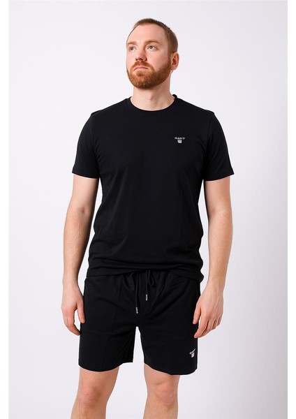 Gantt Şort + T-Shirt Takım Siyah