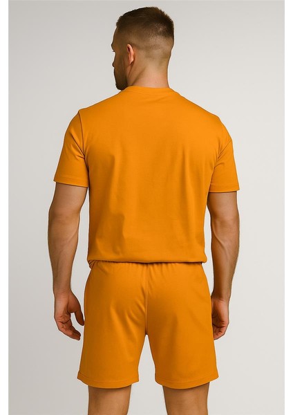 Thenortface Şort + Tshirt Takım Turuncu modelleri