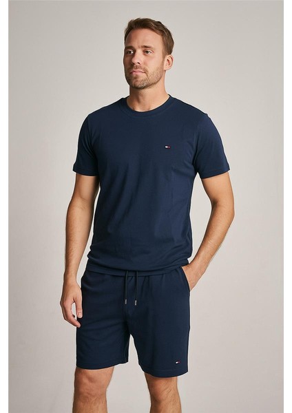 Tommy Şortlu Takım Clasic Düz Navy Blue