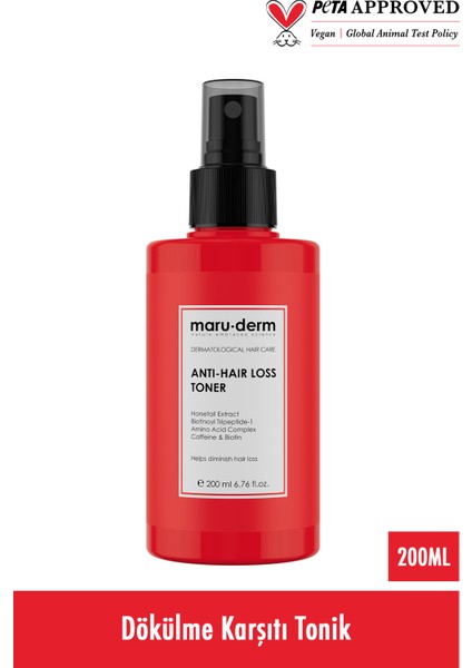 Maruderm Saç Tonik | Biotin & Kafein Saç Toniği Sağlıklı Uzamaya Yardımcı 200 ml | Vegan fiyatları