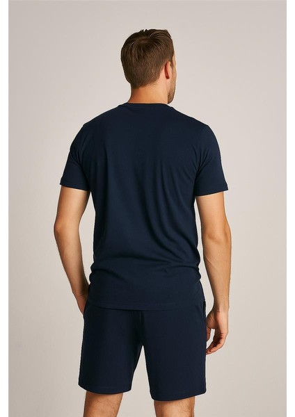 Tommy Şortlu Takım Clasic Düz Navy Blue modelleri