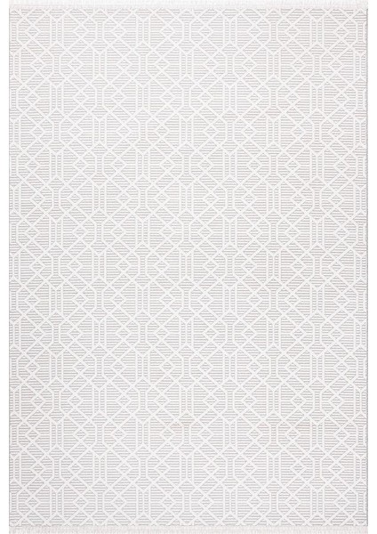 Zena 416A Krem Gri Serisi Akrilik Salon Oturma Yatak Odası Halısı