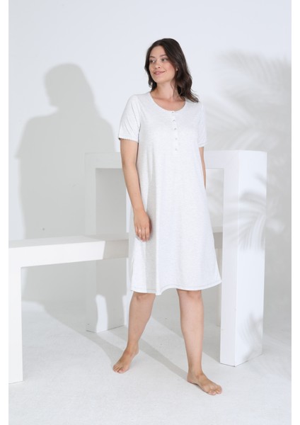 Bambu Kısa Kol Hamile Lohusa Gecelik Elbise 30280-30283 fiyatları