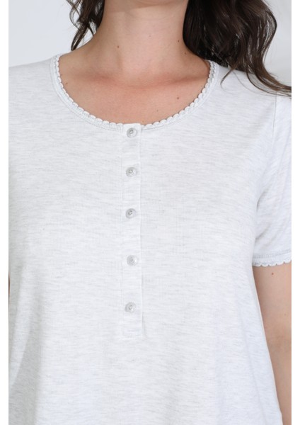 Bambu Kısa Kol Hamile Lohusa Gecelik Elbise 30280-30283 fırsatları