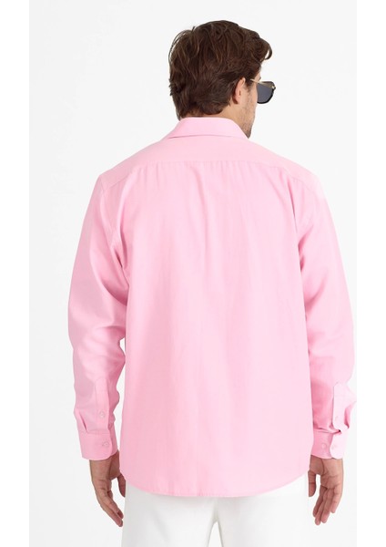 Erkek Regular Fit Pembe Gömlek fırsatları