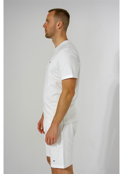 Tommy Şortlu Takım Clasic Düz Beyaz fiyatları