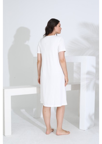 Bambu Kısa Kol Hamile Lohusa Gecelik Elbise 30280-30283 indirimleri