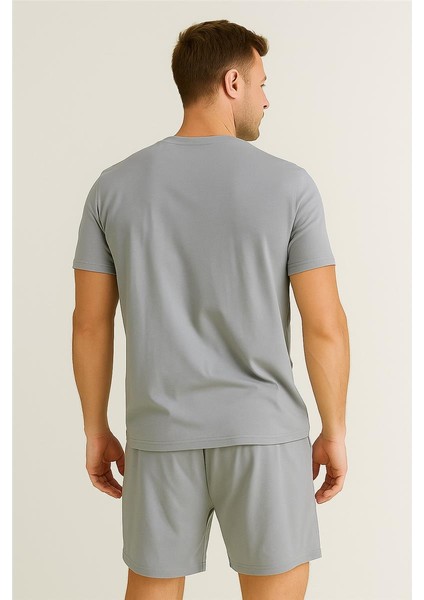 Gantt Şort+T-Shirt Takım Gri modelleri