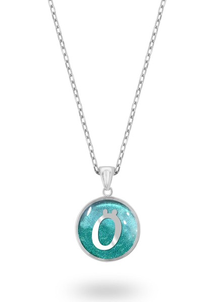 Isminize Özel Baş Harf Gümüş Kolye 925 Ayar Beyaz Renk