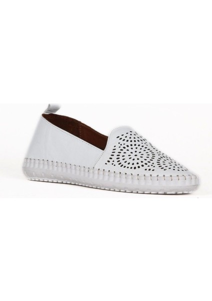 Beyaz Deri Kadın Düz Babet 01WE1801 01WE1801 fiyatları