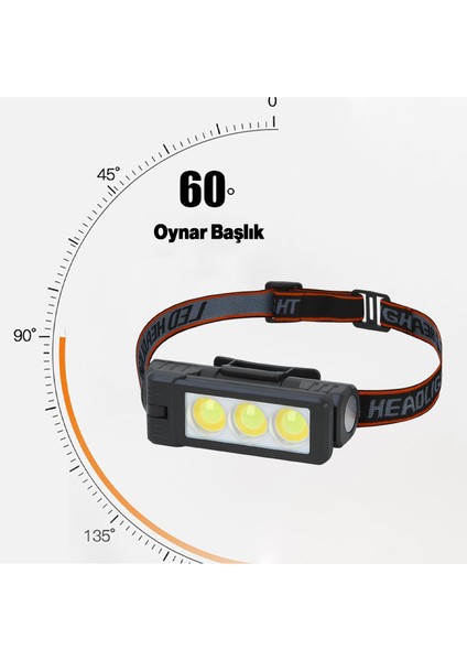 3 LED Kafa Feneri Kafa Lambası 10W Uzun Menzil USB Şarjlı Ledli Işık Su Geçirmez Kamp El Feneri fırsatları