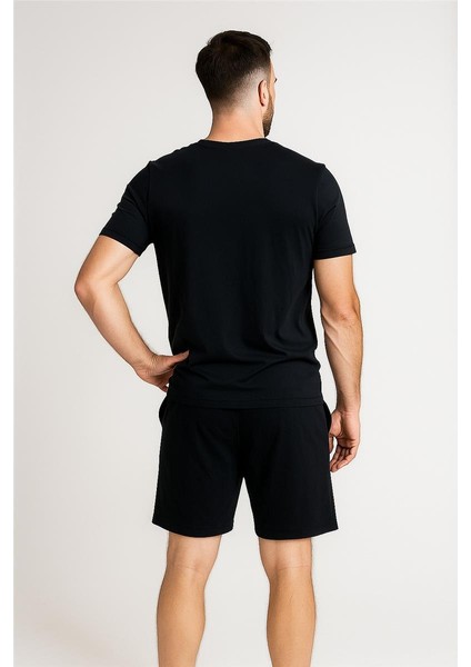 Polo Şortlu Takım Clasic Düz Siyah modelleri