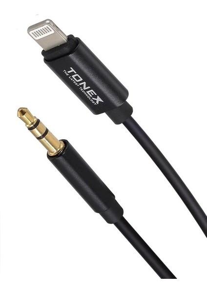 Ax-02 Lightning To Aux Ses 3.5mm Audio Kablosu - Siyah