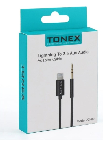 Ax-02 Lightning To Aux Ses 3.5mm Audio Kablosu - Siyah fiyatları