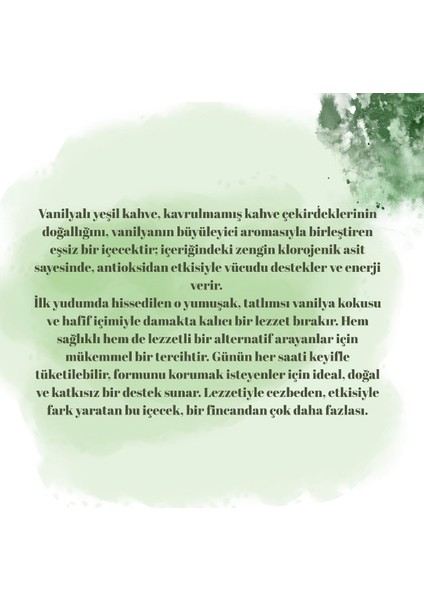 Vanilalı Yeşil Kahve fiyatları