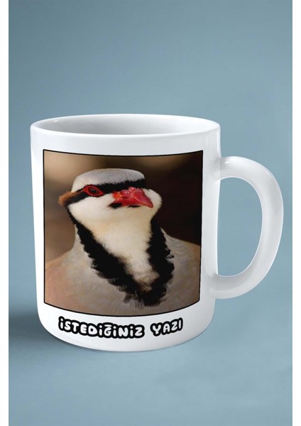 Keklik Baskılı Kupa Bardak Çift Taraflı Kişiye Özel Çerçeveli Renkli Model 4 fiyatları