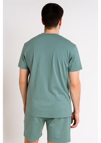 Monc Şortlu Takım Clasic Düz Pastel Yeşili modelleri