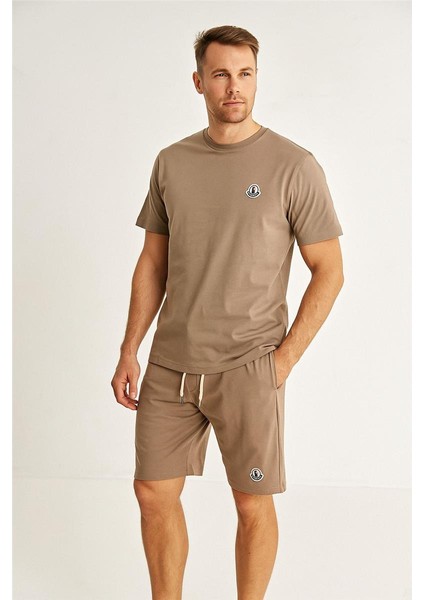 Monc Şortlu Takım Clasic Düz Stone