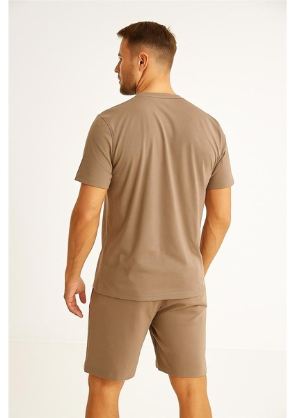 Monc Şortlu Takım Clasic Düz Stone modelleri