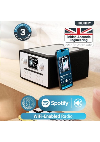 Homerton-2 Radyo Bluetooth Hoparlör Siyah (Wifi)