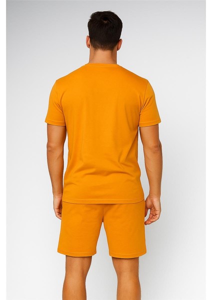 Polo Şortlu Takım Clasic Düz Turuncu modelleri