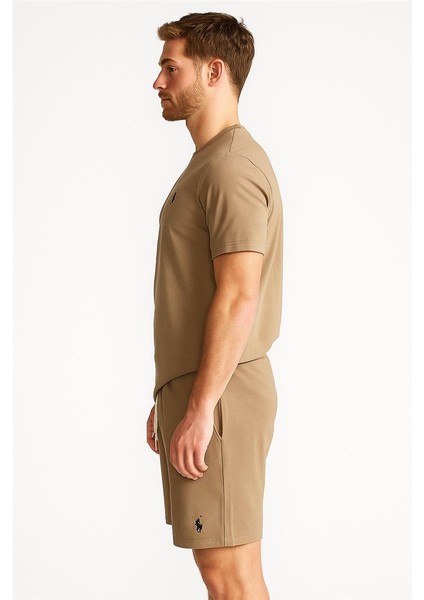 Polo Şortlu Takım Clasic Düz Bej fiyatları