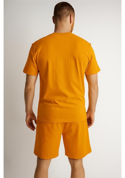 Lacco Şortlu Takım Clasic Düz Turuncu modelleri