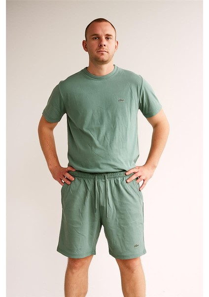 Lacco Şortlu Takım Clasic Düz Yeşil