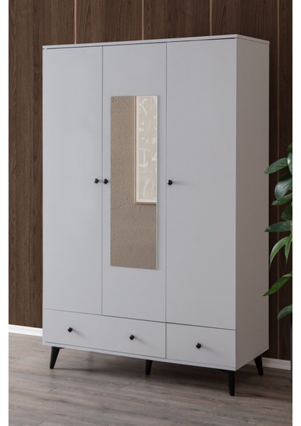 Gardırop, Bianca 3 Kapaklı Aynalı Dolap