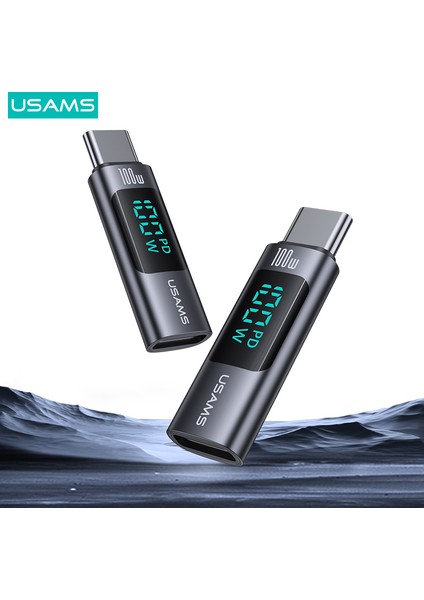 SJ682 100W Type-C Hızlı Şarj Dönüştürücüsü – Dijital Ekranlı