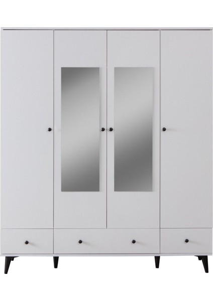 Gardırop, Bianca 4 Kapaklı Aynalı Dolap fiyatları