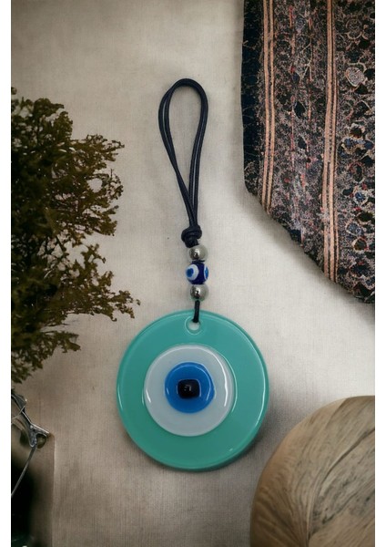 El Yapımı Yeşil Cam Nazar Boncuğu Duvar Dekoru 7 Cm, Şık ve Doğal Tasarım fiyatları