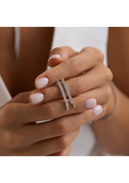 Su Yolu Set Beyaz Altın Iki Sıra modelleri