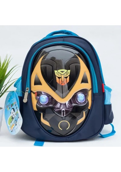Transformers 3D Mini Sırt Çantaları Bumblebee Optimus Prime Cosplay Su Geçirmez Çocuk Okul Çantaları Kawaii Sırt Çantası Çocuklar Mochila (Yurt Dışından)